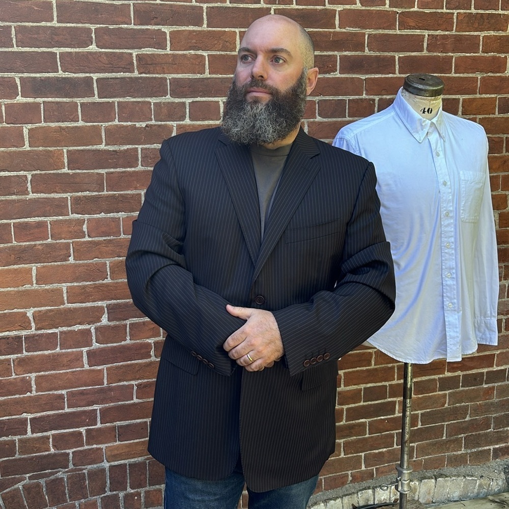 Canali Dark Gray Pinstripe Blazer - Picture 8 of 8